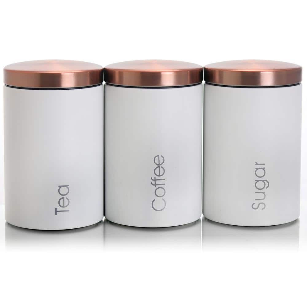 Essential Kitchen Storage 3-Piece Metal Canister Set