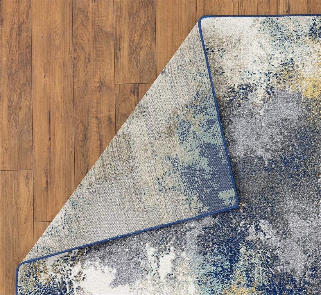 Beverly Collection 8445 Blue 2X3 Modern Area Rug