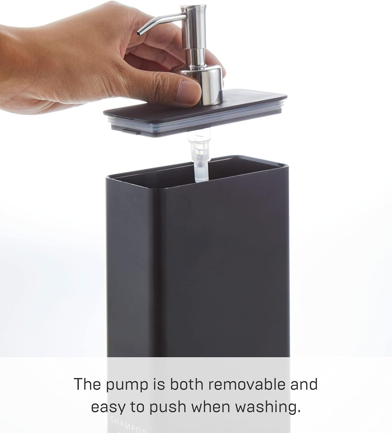 Tower Shampoo Dispenser Black Rectangular