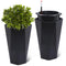 23" Tall Planters Set of 2, Outdoor＆Indoor Planter Pots, High Front Porch Planter Pots with Drainage Holes＆Water Level Monitor＆Inner Bucket, Automatic Watering, Convenience Instill, Black