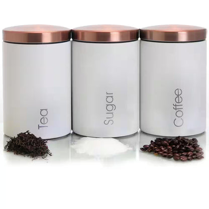 Essential Kitchen Storage 3-Piece Metal Canister Set