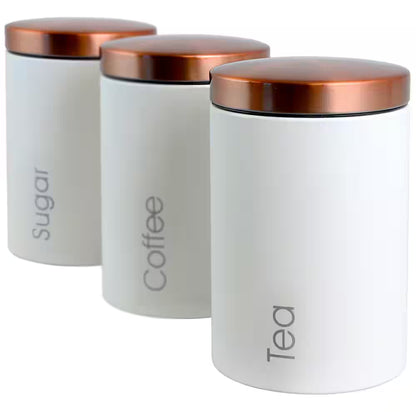 Essential Kitchen Storage 3-Piece Metal Canister Set